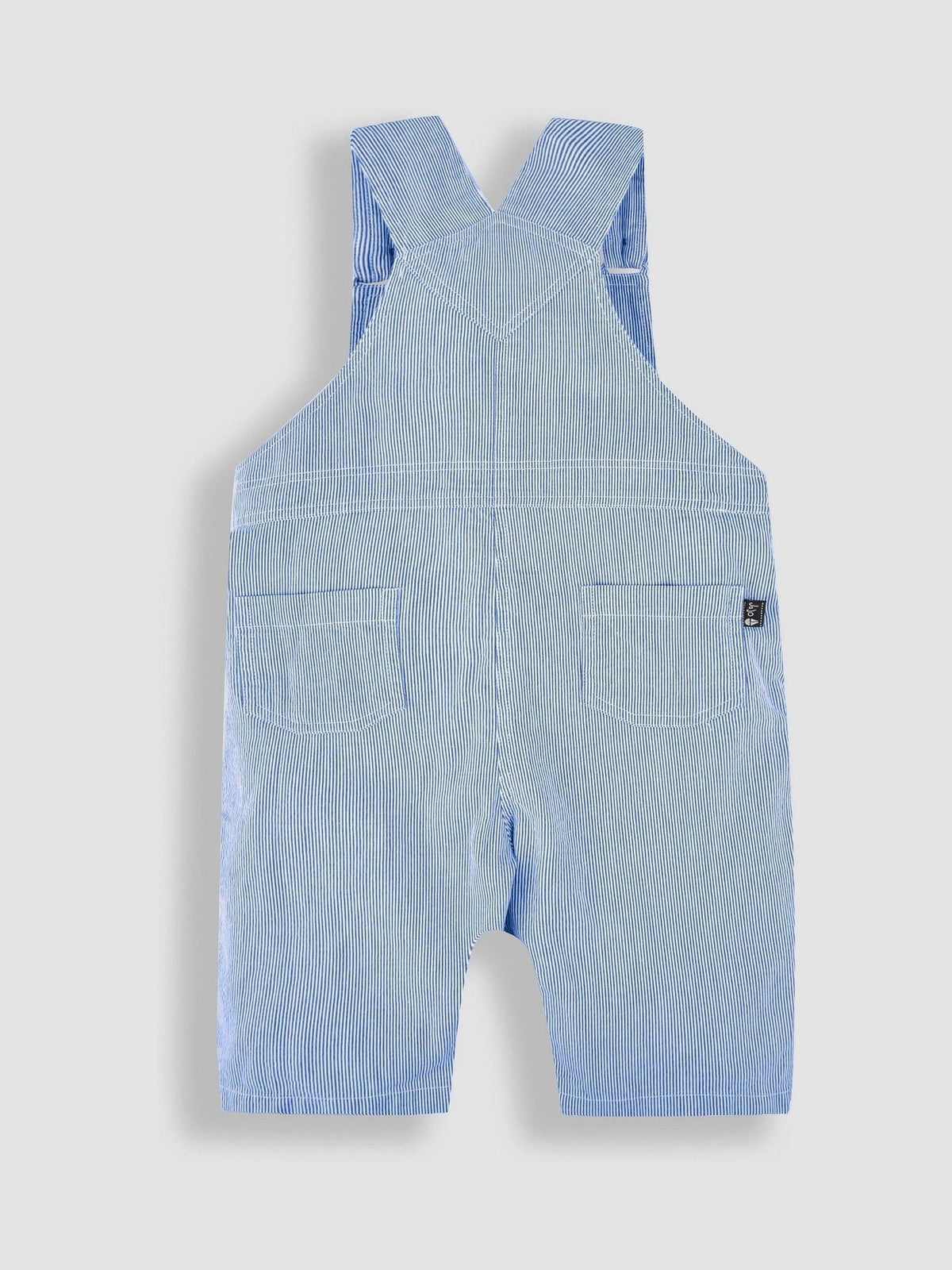 JoJo Maman Bébé Blue Boat Stripe Dungarees image 4
