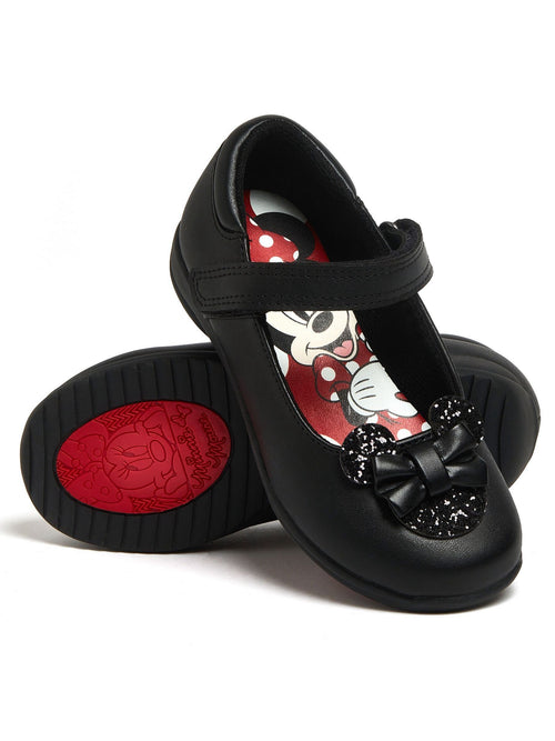 Character Black Minnie Mouse School Shoes image 1