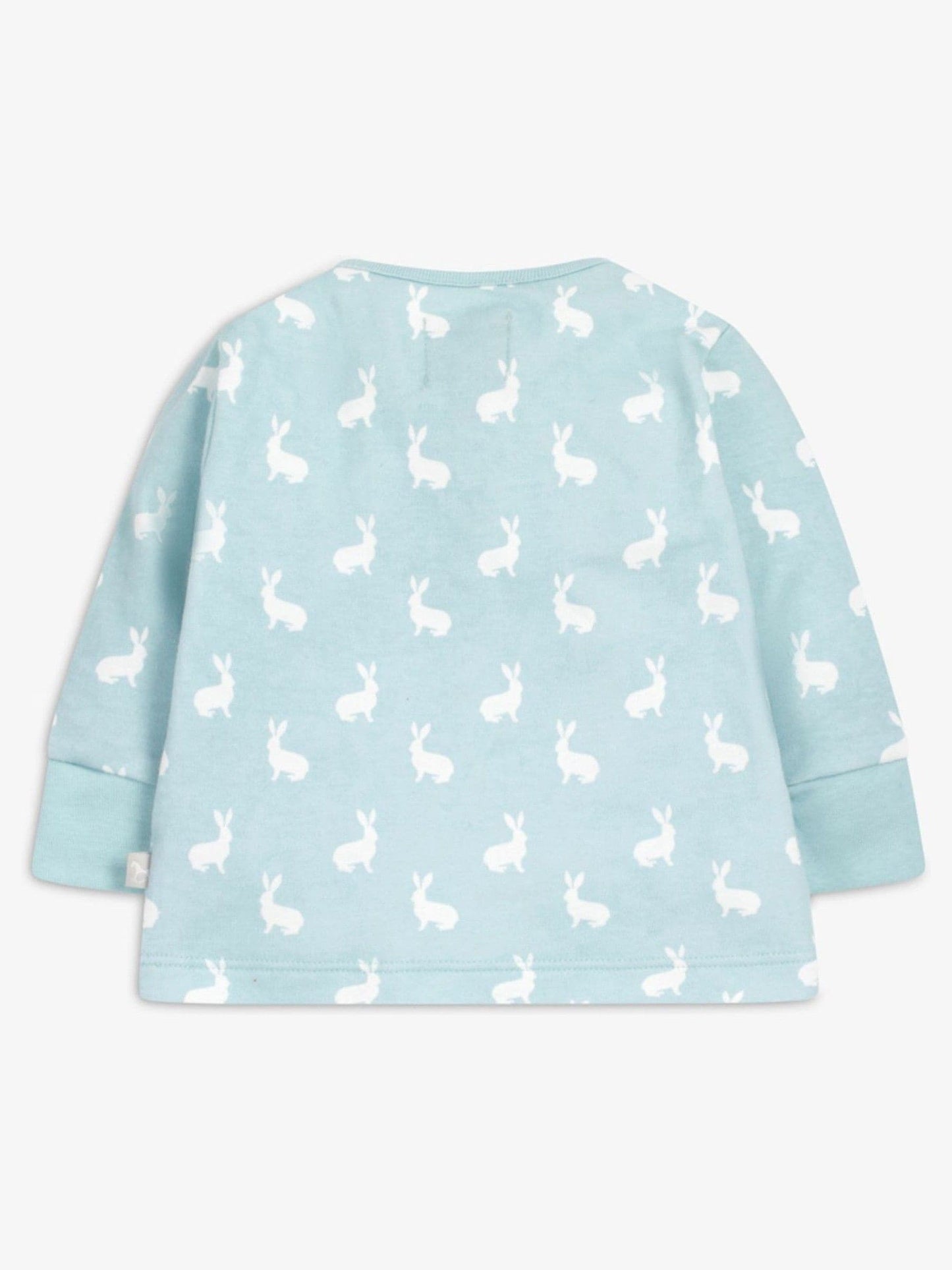 The Little Tailor Blue 2 Piece Jersey Bunny Print 100% Cotton Gift Set image 4