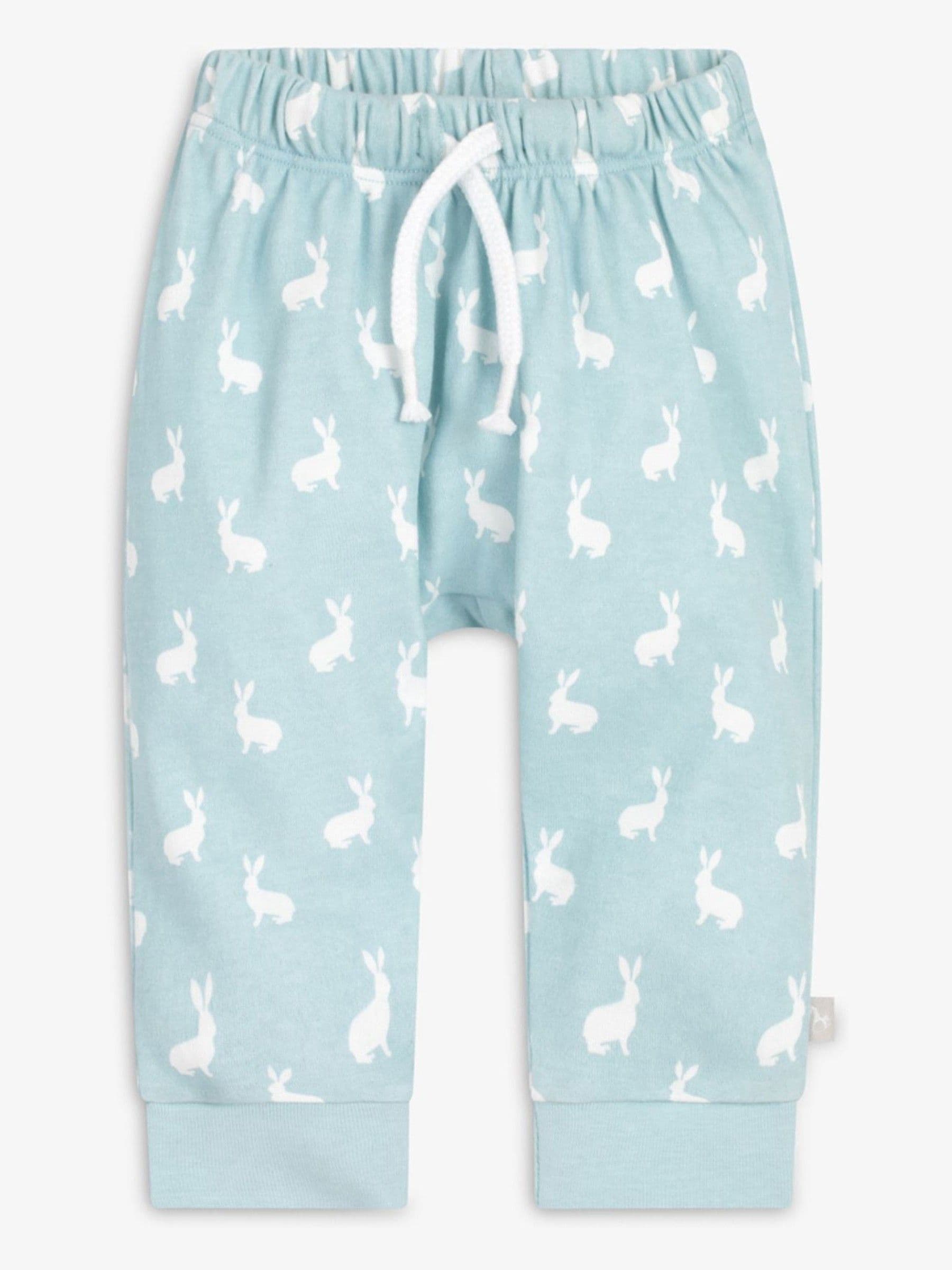 The Little Tailor Blue 2 Piece Jersey Bunny Print 100% Cotton Gift Set image 5