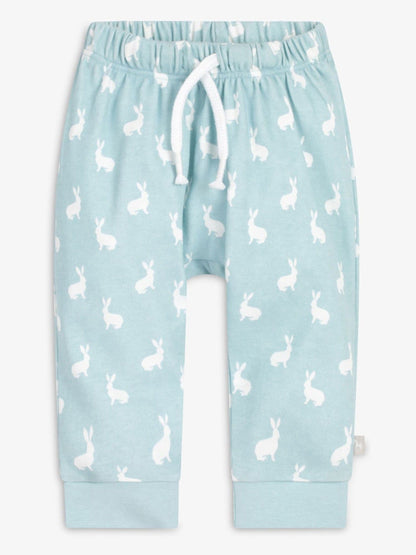 The Little Tailor Blue 2 Piece Jersey Bunny Print 100% Cotton Gift Set image 5