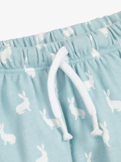 The Little Tailor Blue 2 Piece Jersey Bunny Print 100% Cotton Gift Set image 6
