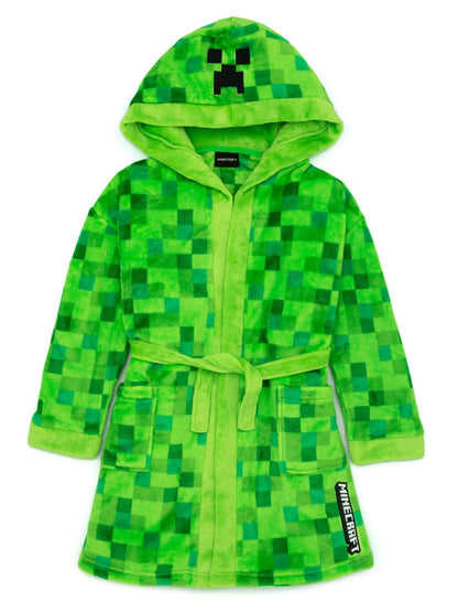 Dsiney Kidz - Vanilla Underground Green Minecraft Unisex Kids Fleece Dressing Gown Robe image 1