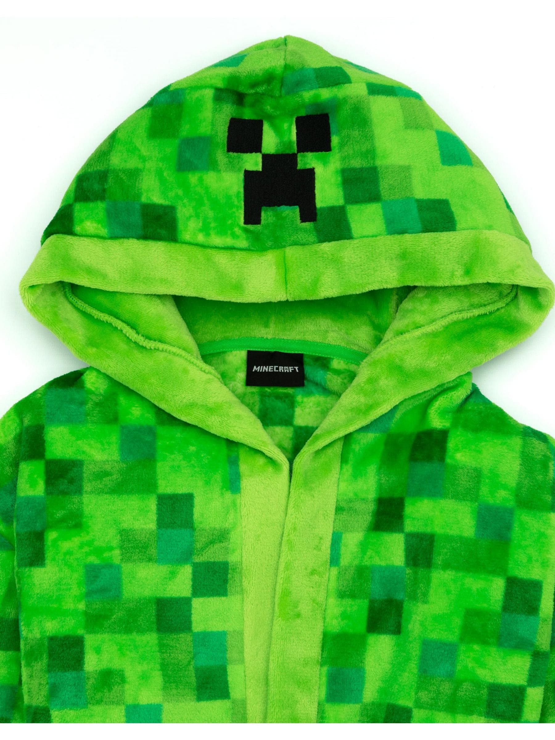 Dsiney Kidz - Vanilla Underground Green Minecraft Unisex Kids Fleece Dressing Gown Robe image 3