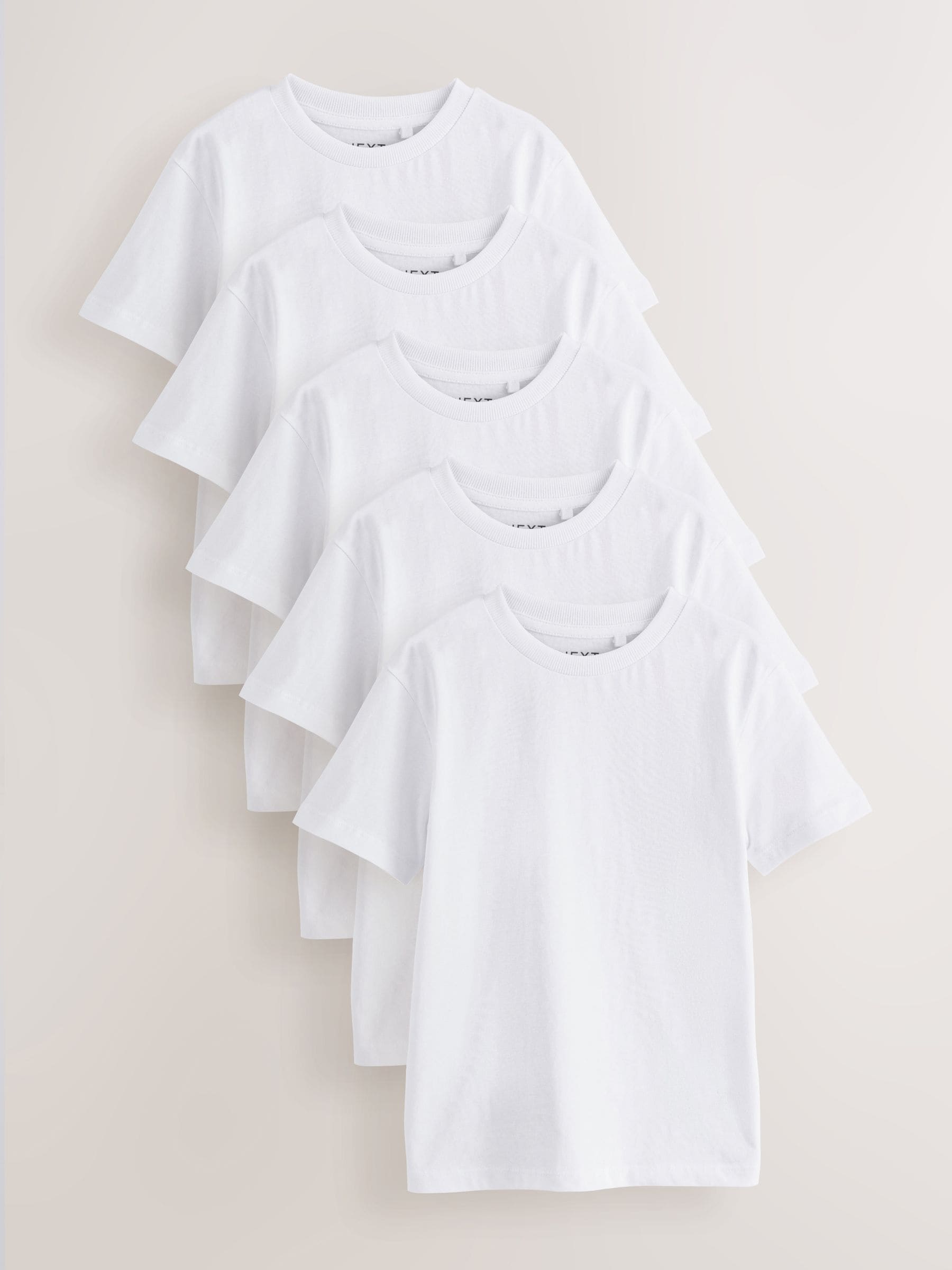 Dsiney Kidz - White Short Sleeve T-Shirts 5 Pack (3-16yrs) image 1