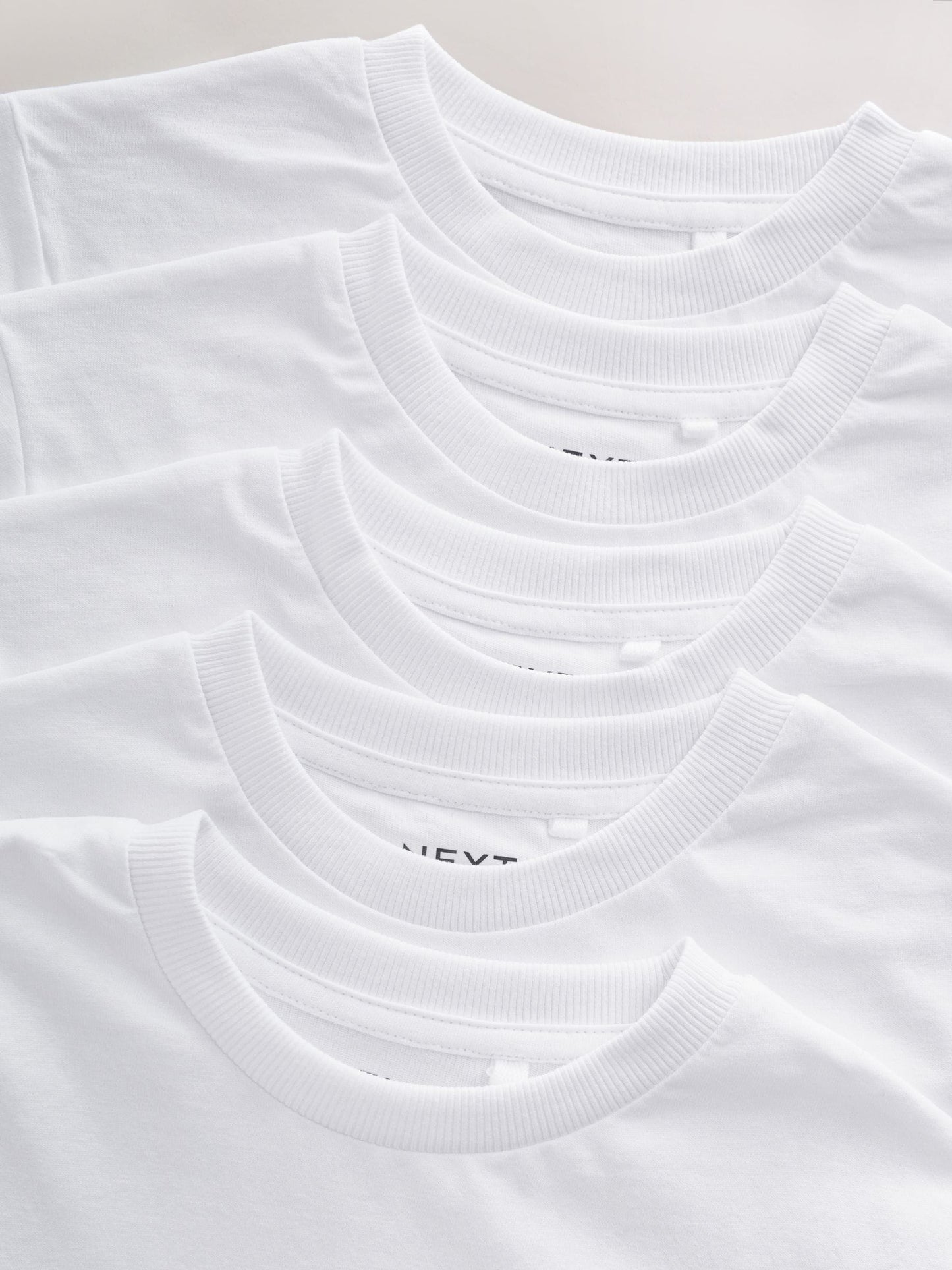 Dsiney Kidz - White Short Sleeve T-Shirts 5 Pack (3-16yrs) image 4