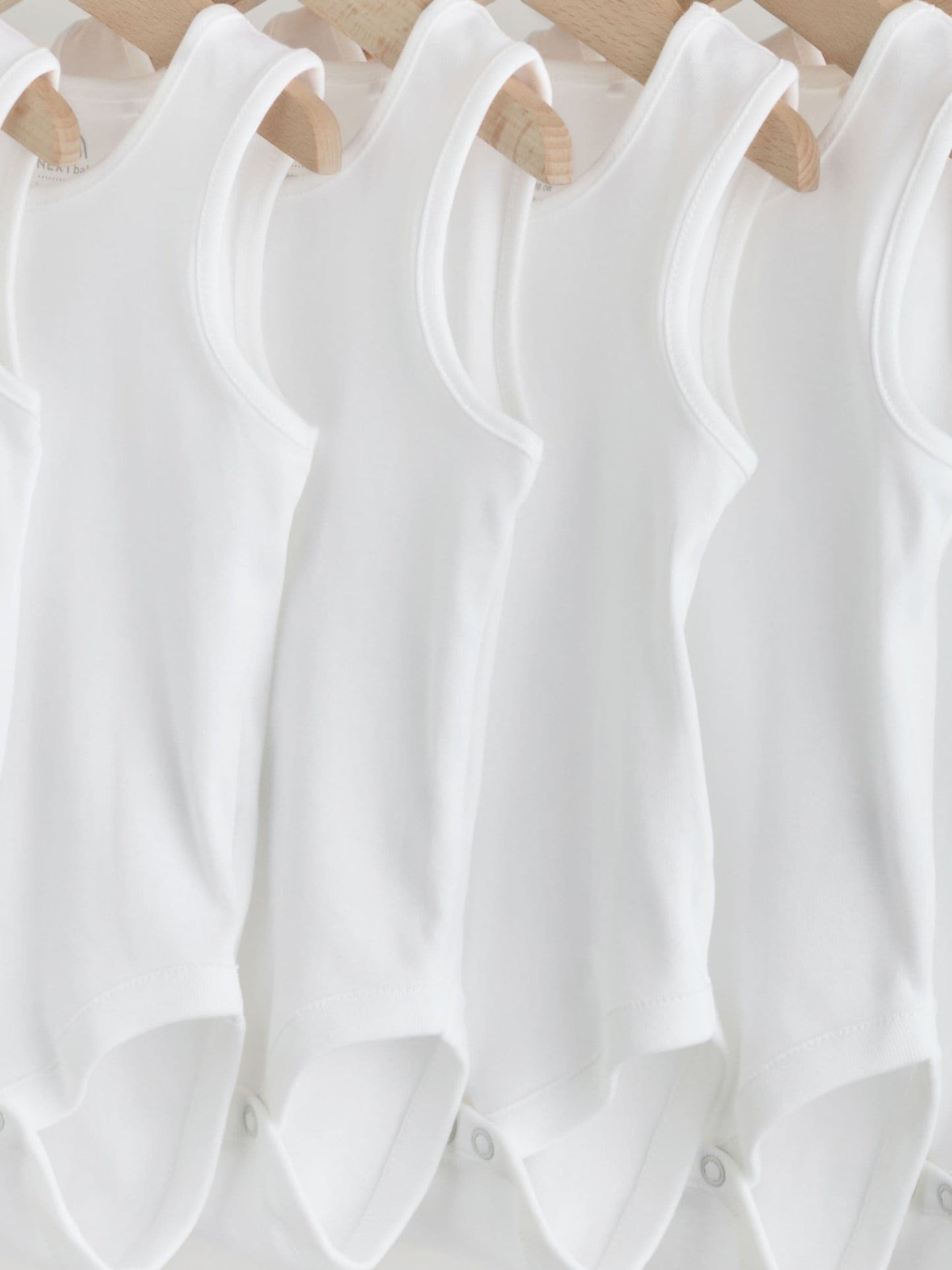 White 7 Pack Baby Vest Bodysuits image 5