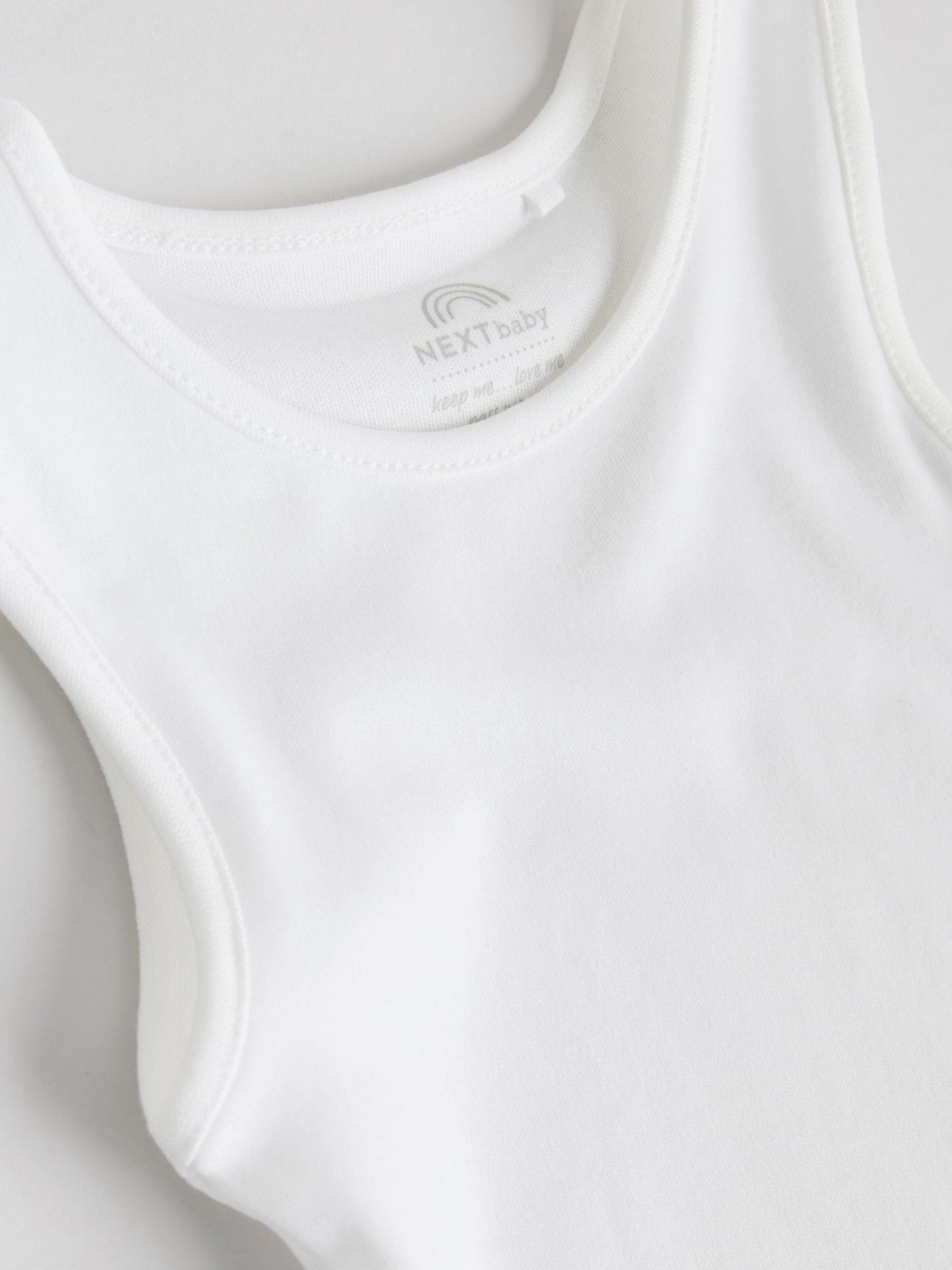 White 7 Pack Baby Vest Bodysuits image 7