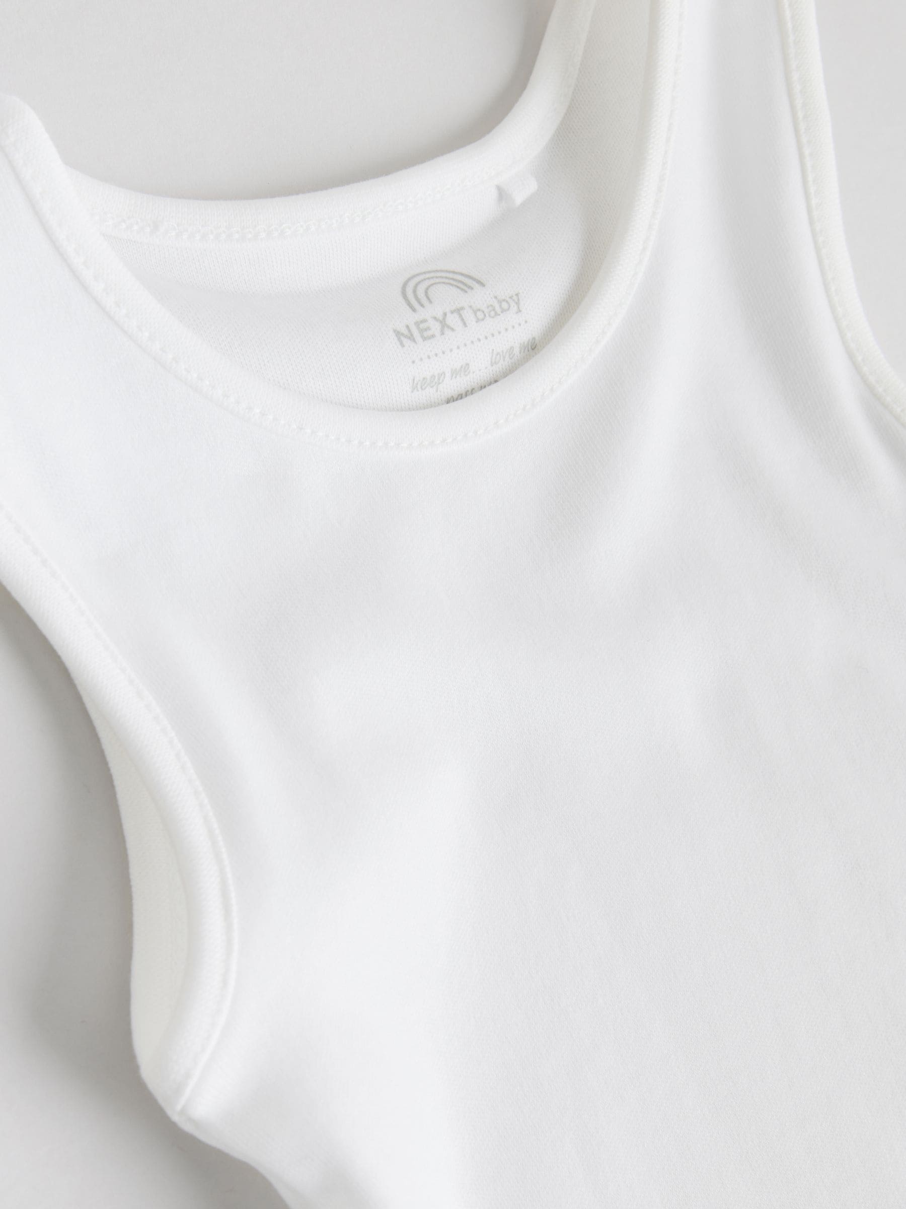White 7 Pack Baby Vest Bodysuits image 7