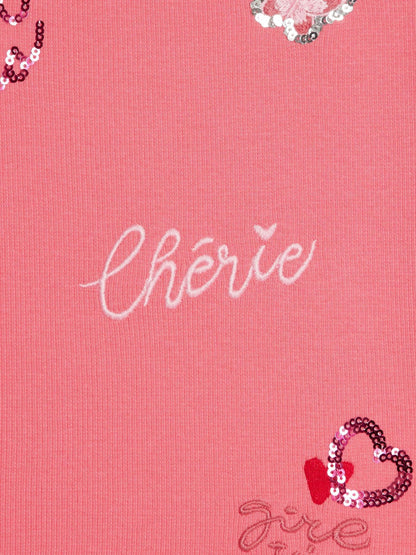 Dsiney Kidz - River Island Pink Sequin Embroidered T-Shirt image 3