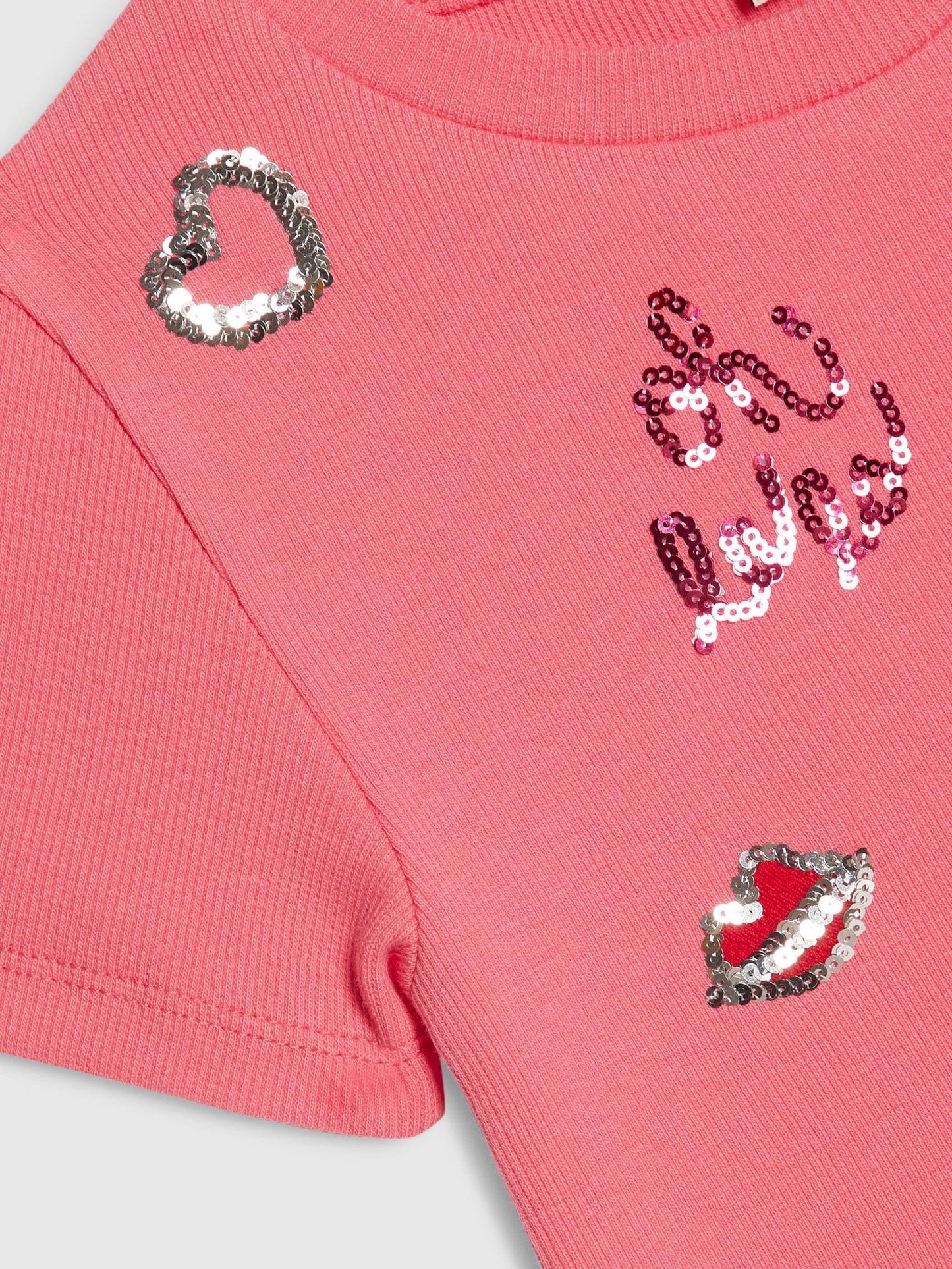 Dsiney Kidz - River Island Pink Sequin Embroidered T-Shirt image 4