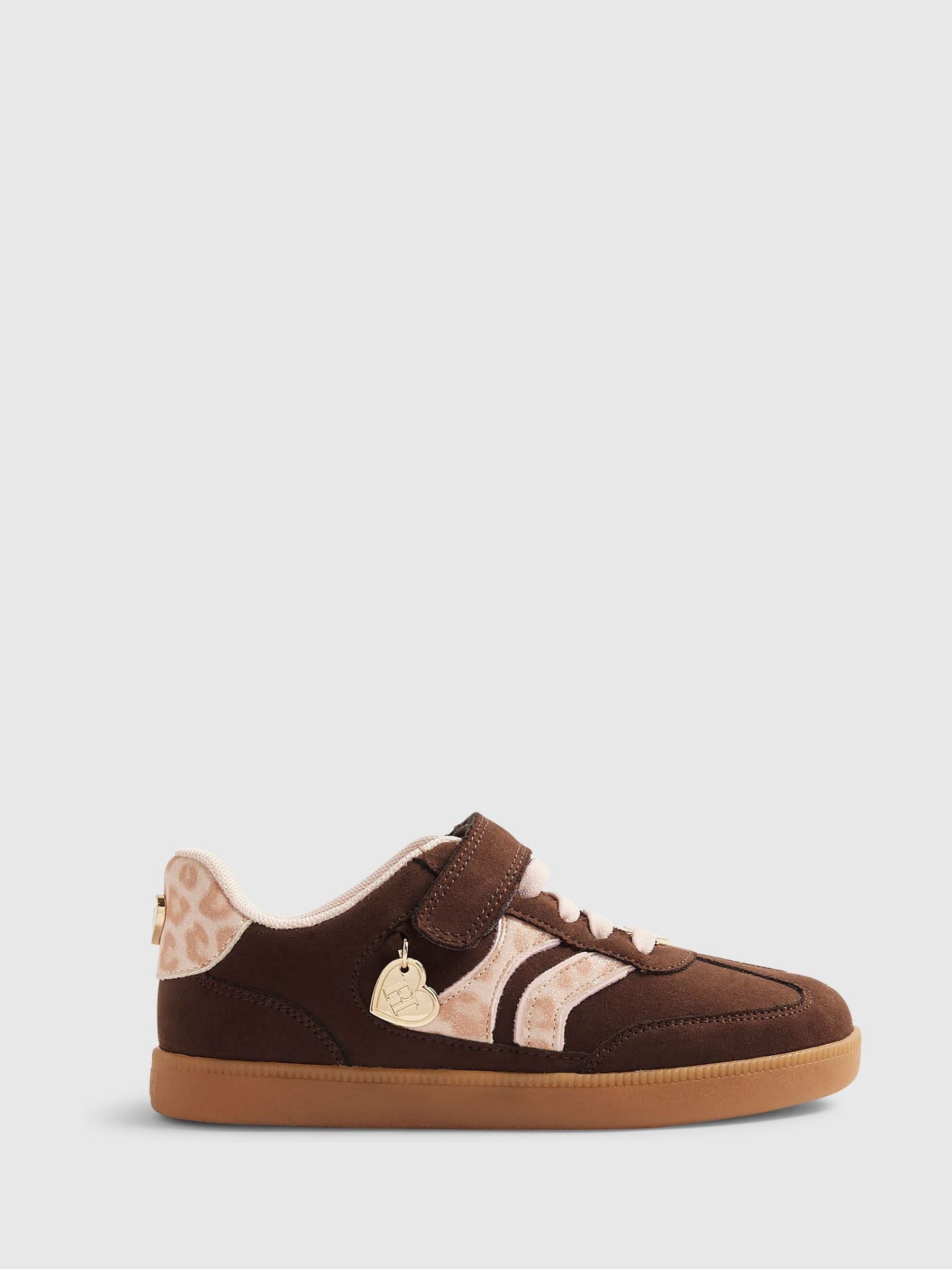 River Island Brown Leopard Trainers image 1