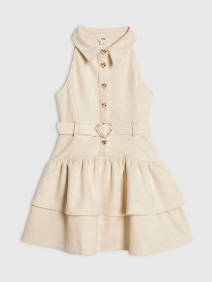 Dsiney Kidz - River Island Cream Halter Suede Rara Dress image 1