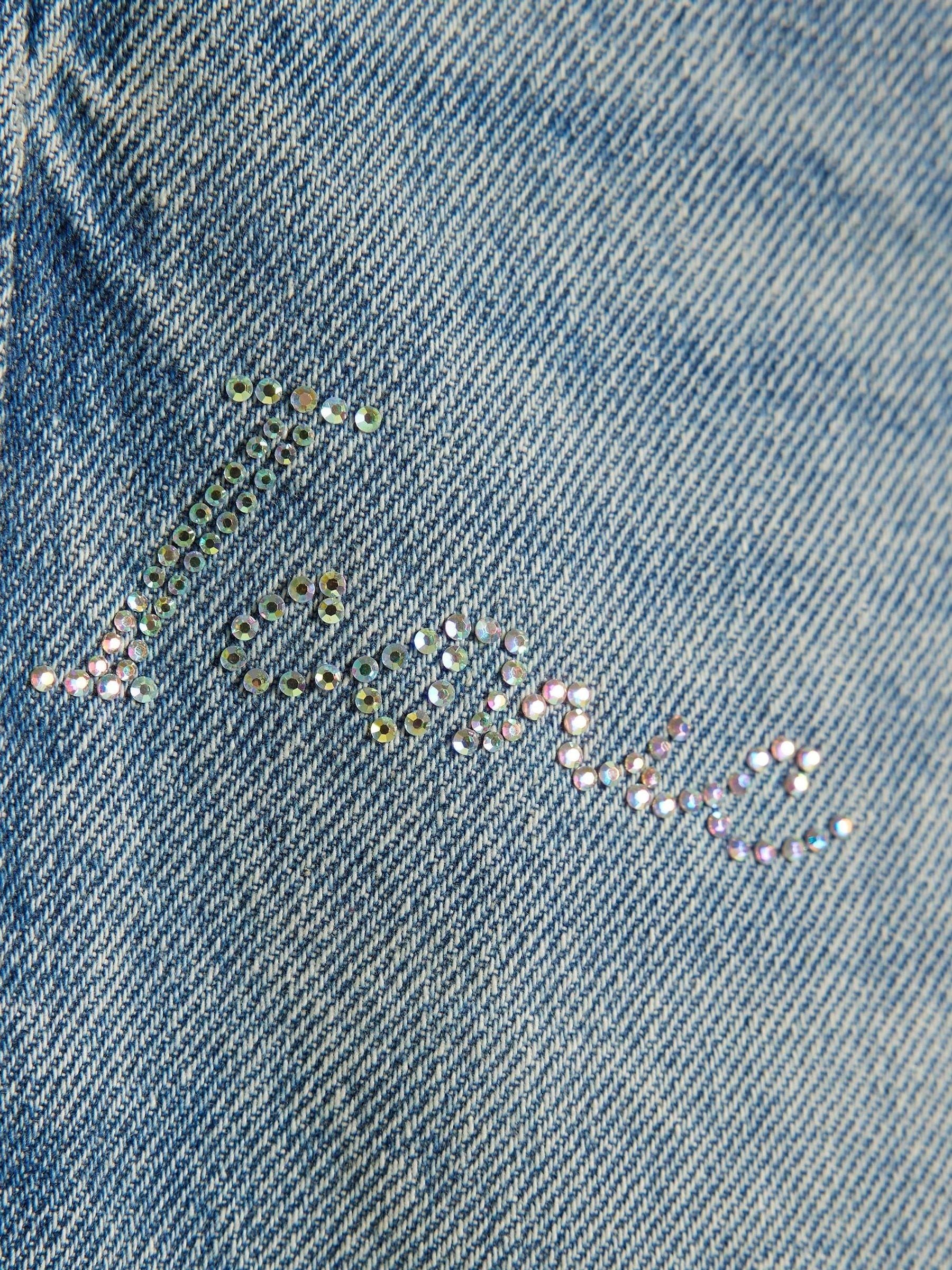 Dsiney Kidz - River Island Blue Scripty Hotfix Straight Leg Jeans image 3