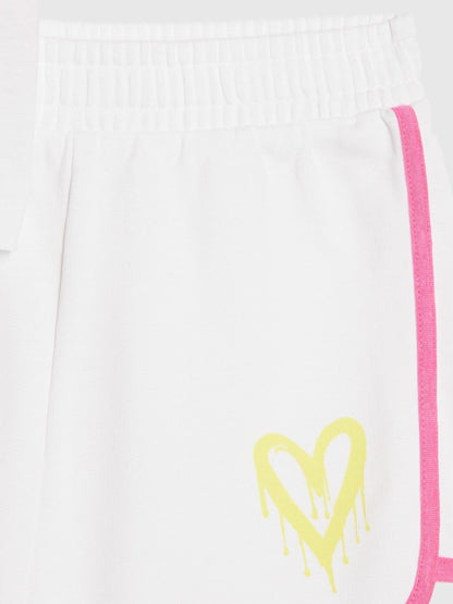 Dsiney Kidz - River Island White Neon Graffiti Top & Short Set image 4