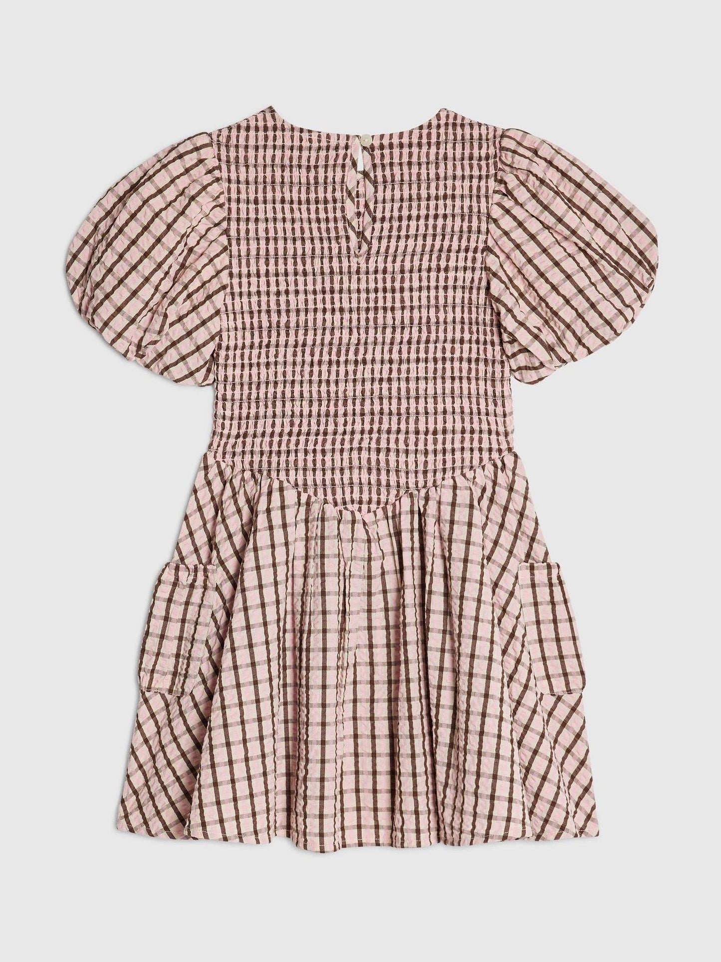 Dsiney Kidz - River Island Pink Check Puff Sleeved Dress image 2