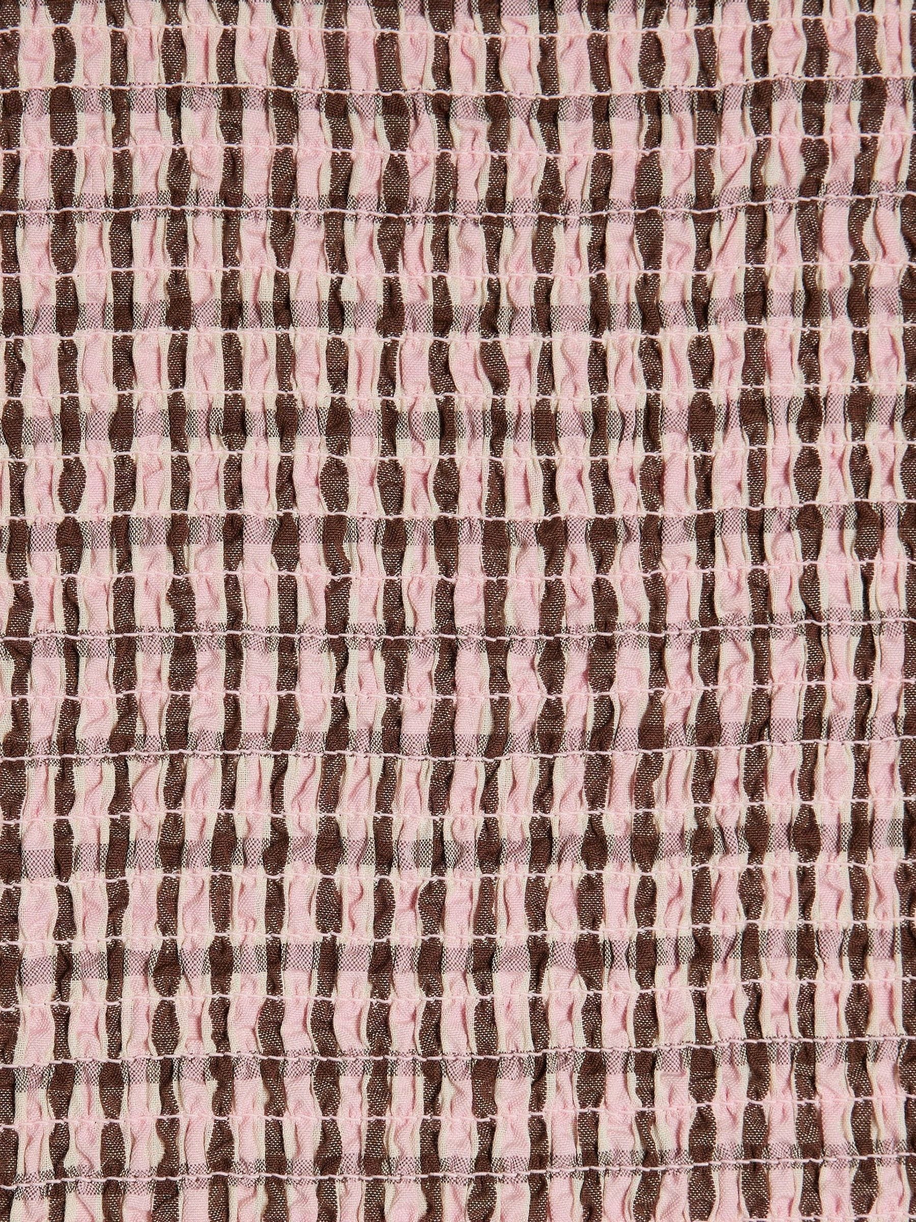 Dsiney Kidz - River Island Pink Check Puff Sleeved Dress image 4