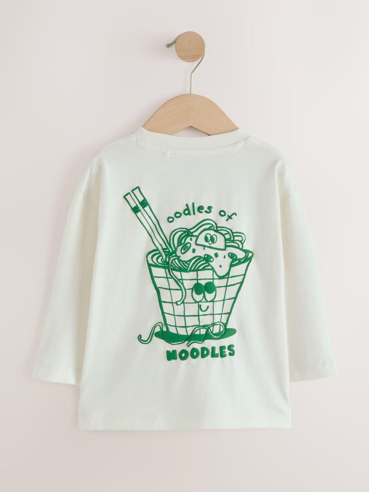 Cream Noodle Long Sleeve Back Graphic T-Shirt (3mths-10yrs) - image 2