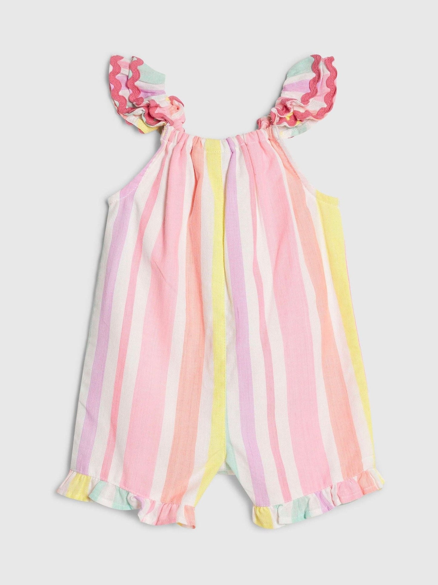 River Island Pink Stripe Embroidered Romper image 3