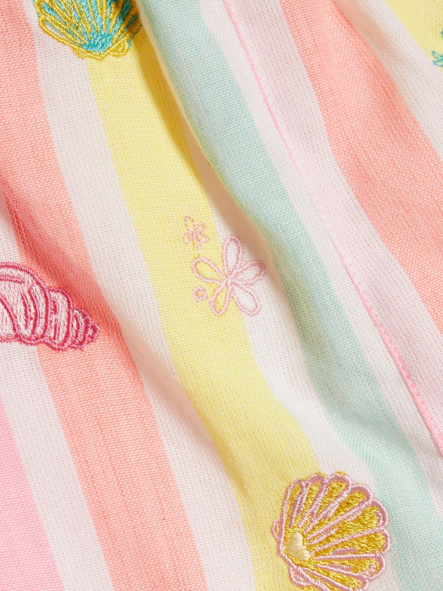 River Island Pink Stripe Embroidered Romper image 5