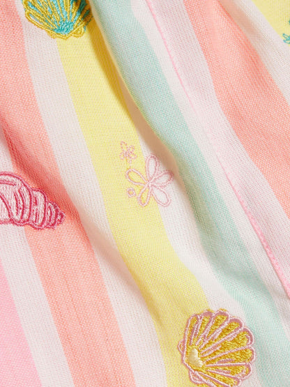 River Island Pink Stripe Embroidered Romper image 5