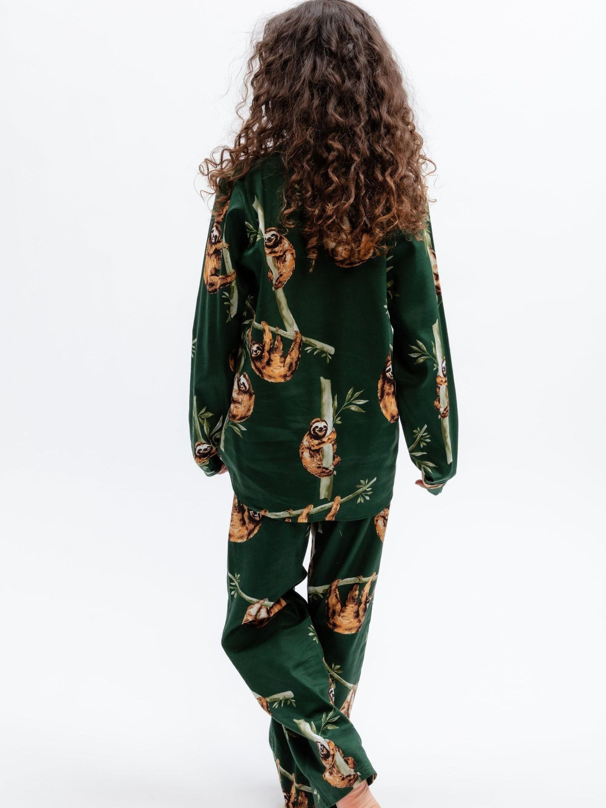 Cyberjammies Green Sloth Print Long Sleeve Pyjamas Set - image 3