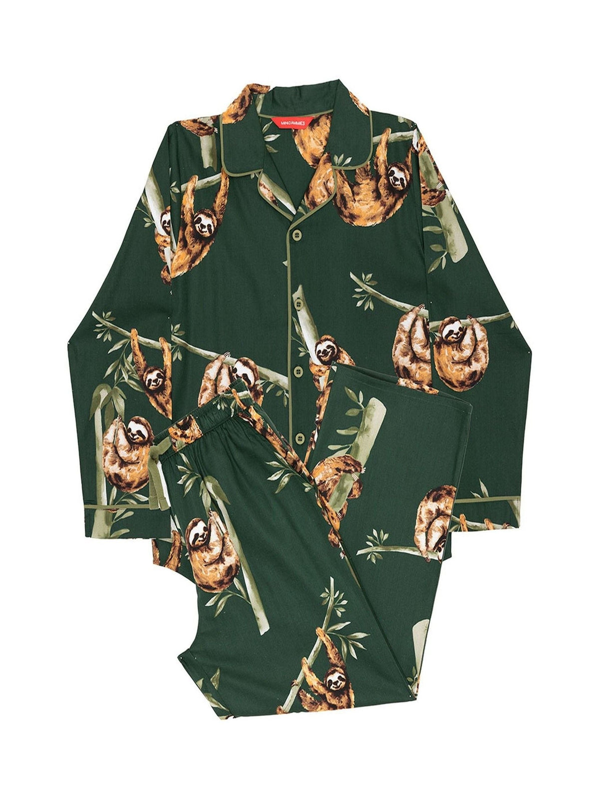 Cyberjammies Green Sloth Print Long Sleeve Pyjamas Set - image 4
