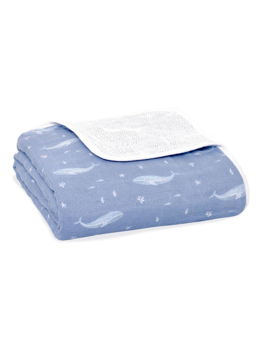 aden + anais Blue Animal Kingdom Cotton Muslin Dream Blanket image 1