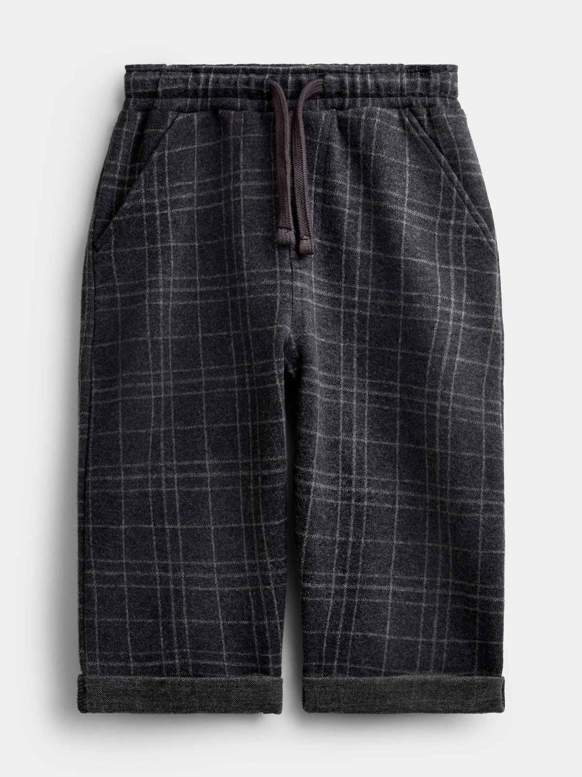 Dsiney Kidz - Jojo Maman Bébé Grey Check Jacquard Jersey Relaxed Trousers image 1