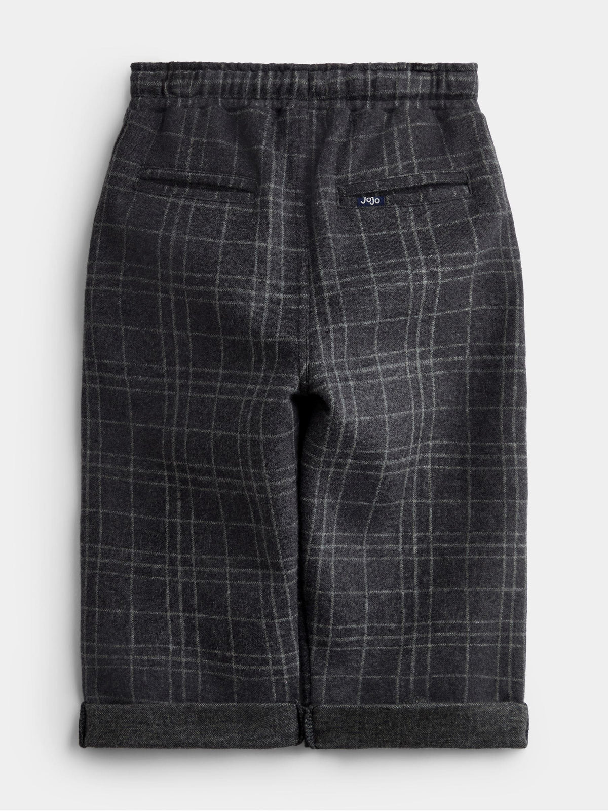 Dsiney Kidz - Jojo Maman Bébé Grey Check Jacquard Jersey Relaxed Trousers image 2