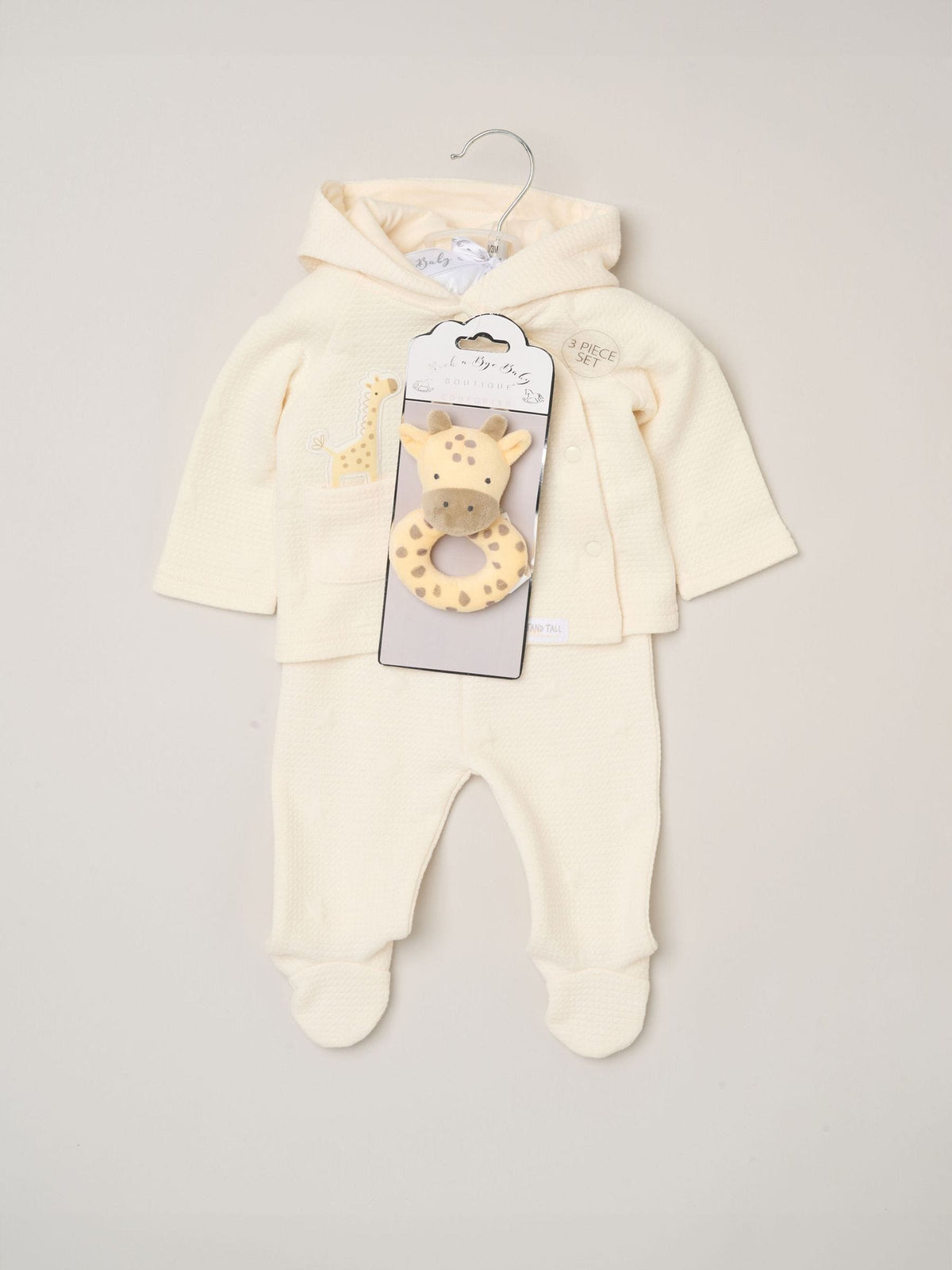 Rock-A-Bye Baby Boutique Yellow Giraffe Quilted Jacket Footed Trousers and Comforter Set - image 2