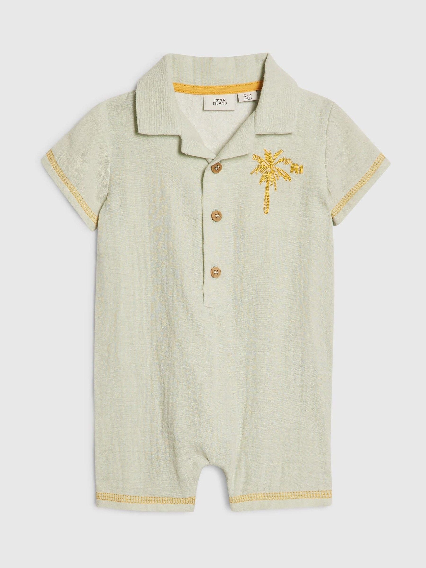 River Island Green Little Dude Romper image 1