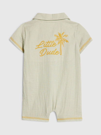 River Island Green Little Dude Romper image 2