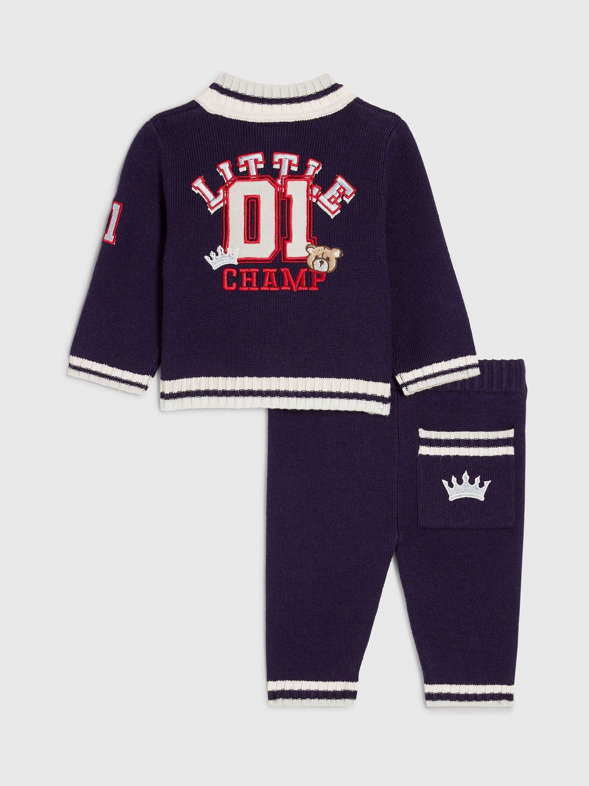 River Island Blue Little Champ Cardigan & Trousers  Set - image 2