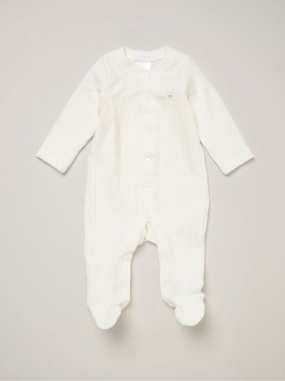 Rock-A-Bye Baby Boutique White Sleepsuit Bodysuit and Bib Gift Set 3 Piece - image 3
