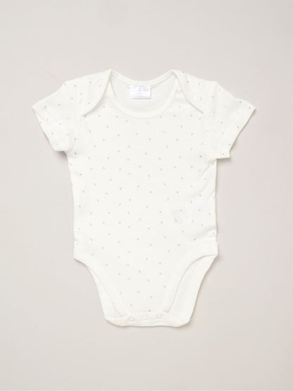 Rock-A-Bye Baby Boutique White Sleepsuit Bodysuit and Bib Gift Set 3 Piece - image 4
