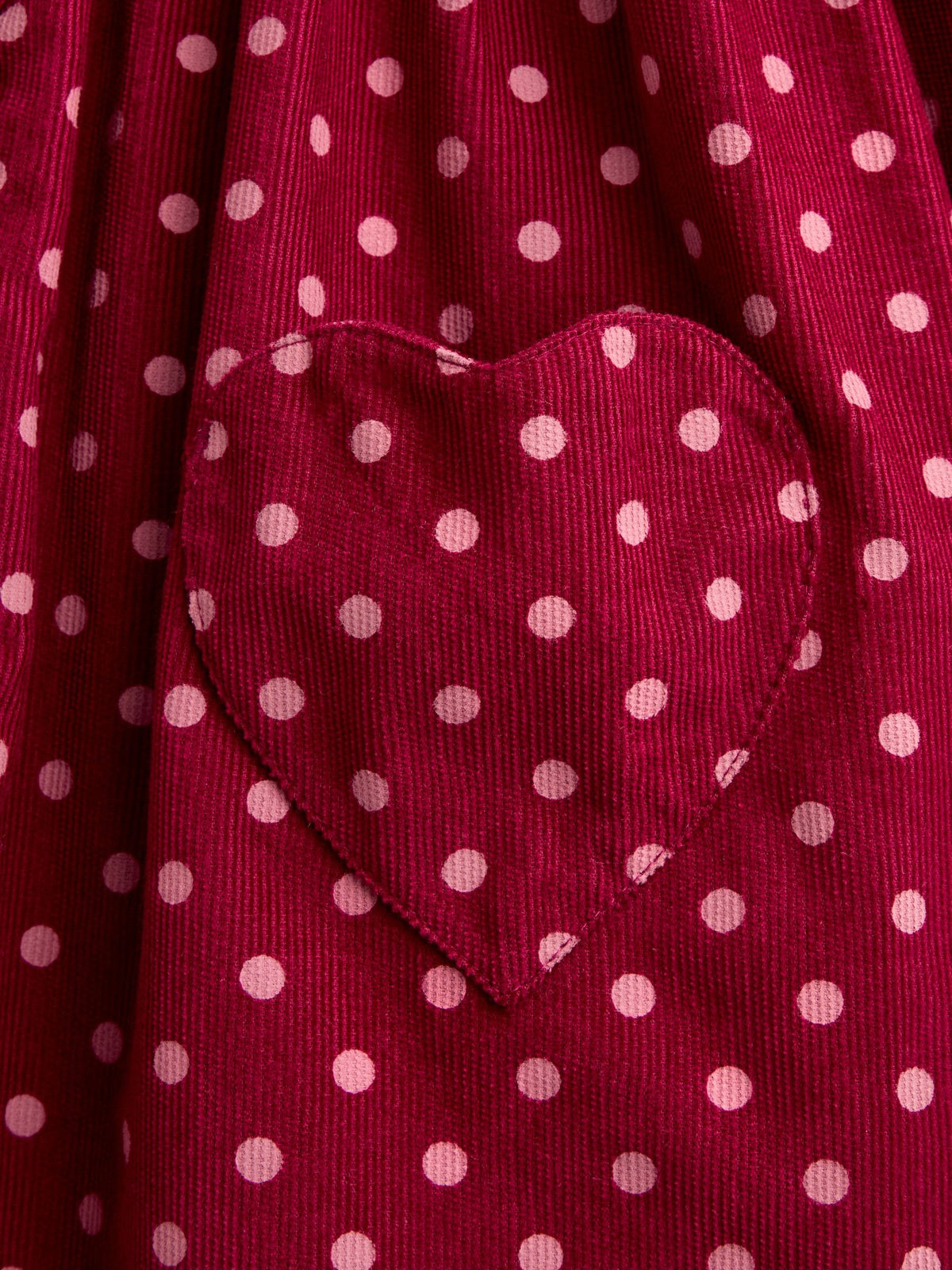 JoJo Maman Bébé Burgundy Red Polka Dot Scarf Collar Cord Dress - image 4