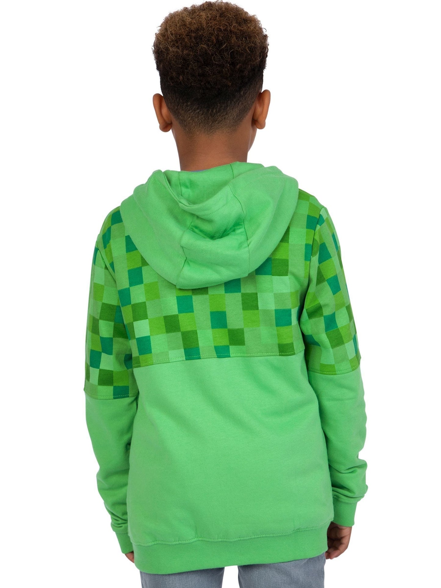 Dsiney Kidz - Character Green Minecraft Zip Up 100% Cotton Hoodie image 5