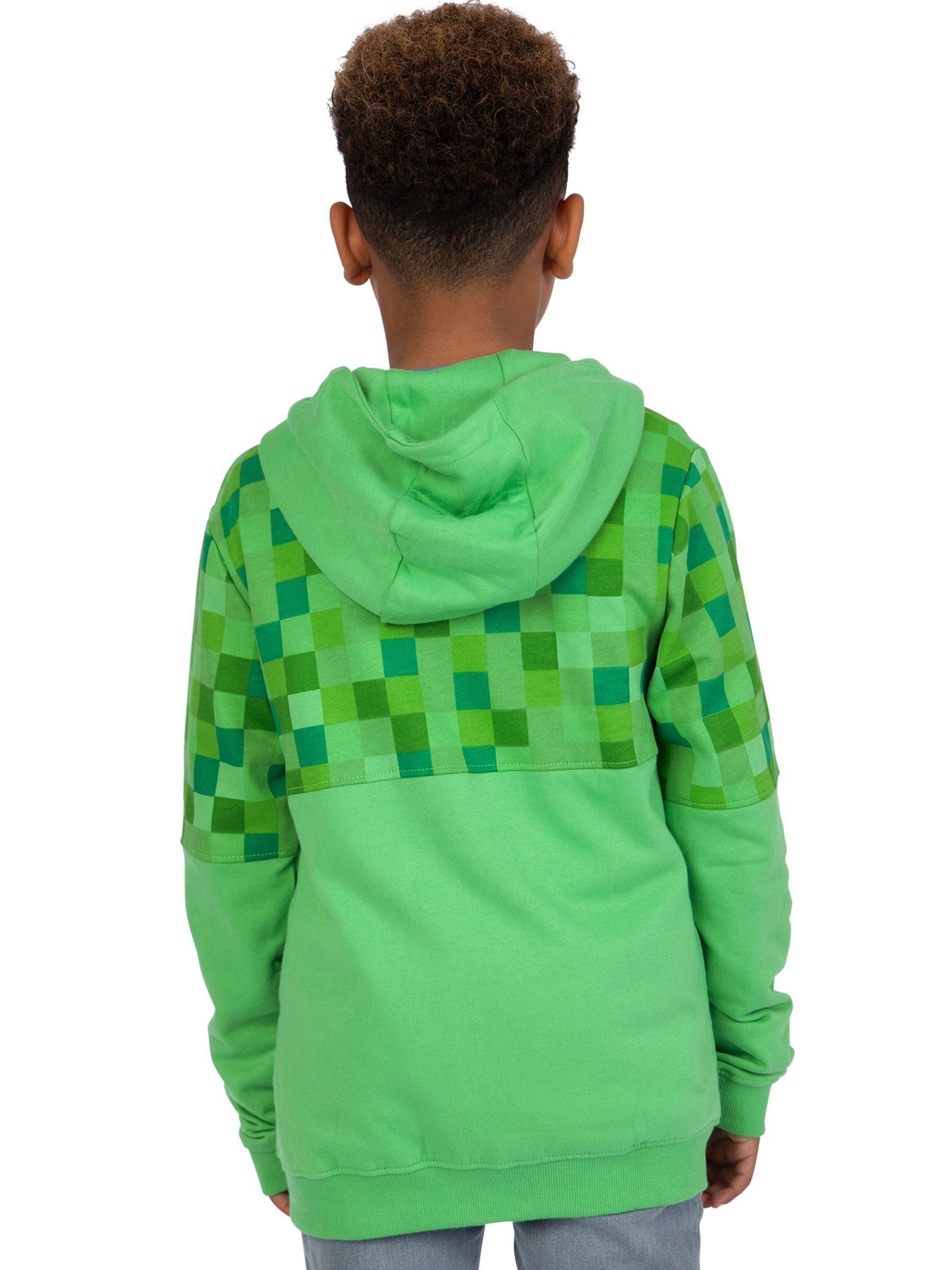 Dsiney Kidz - Character Green Minecraft Zip Up 100% Cotton Hoodie image 5