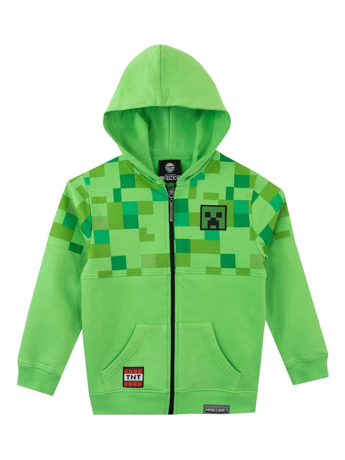 Dsiney Kidz - Character Green Minecraft Zip Up 100% Cotton Hoodie image 6