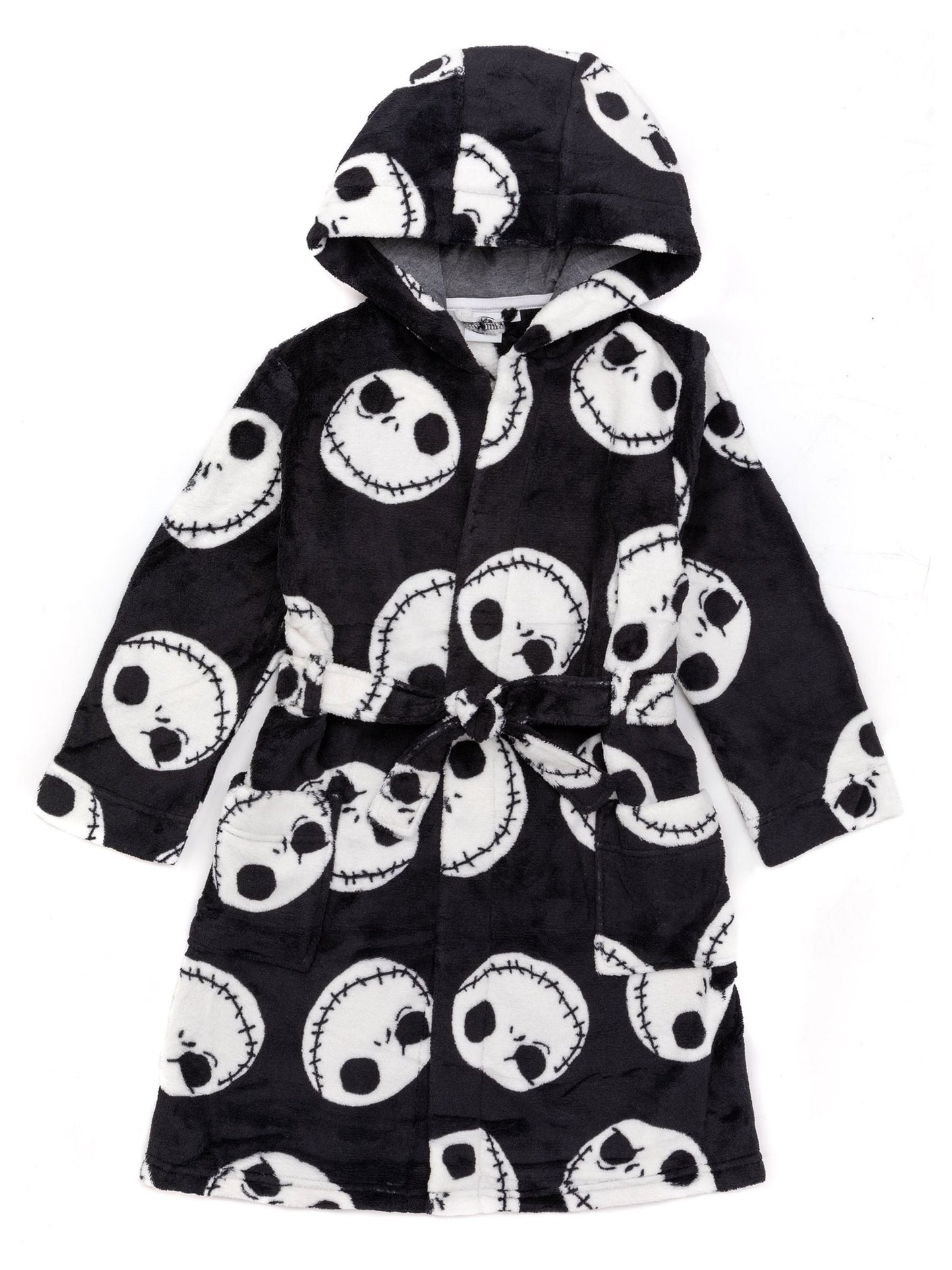 Dsiney Kidz - Vanilla Underground Black Nightmare Before Christmas Unisex Kids Fleece Dressing Gown Robe image 2