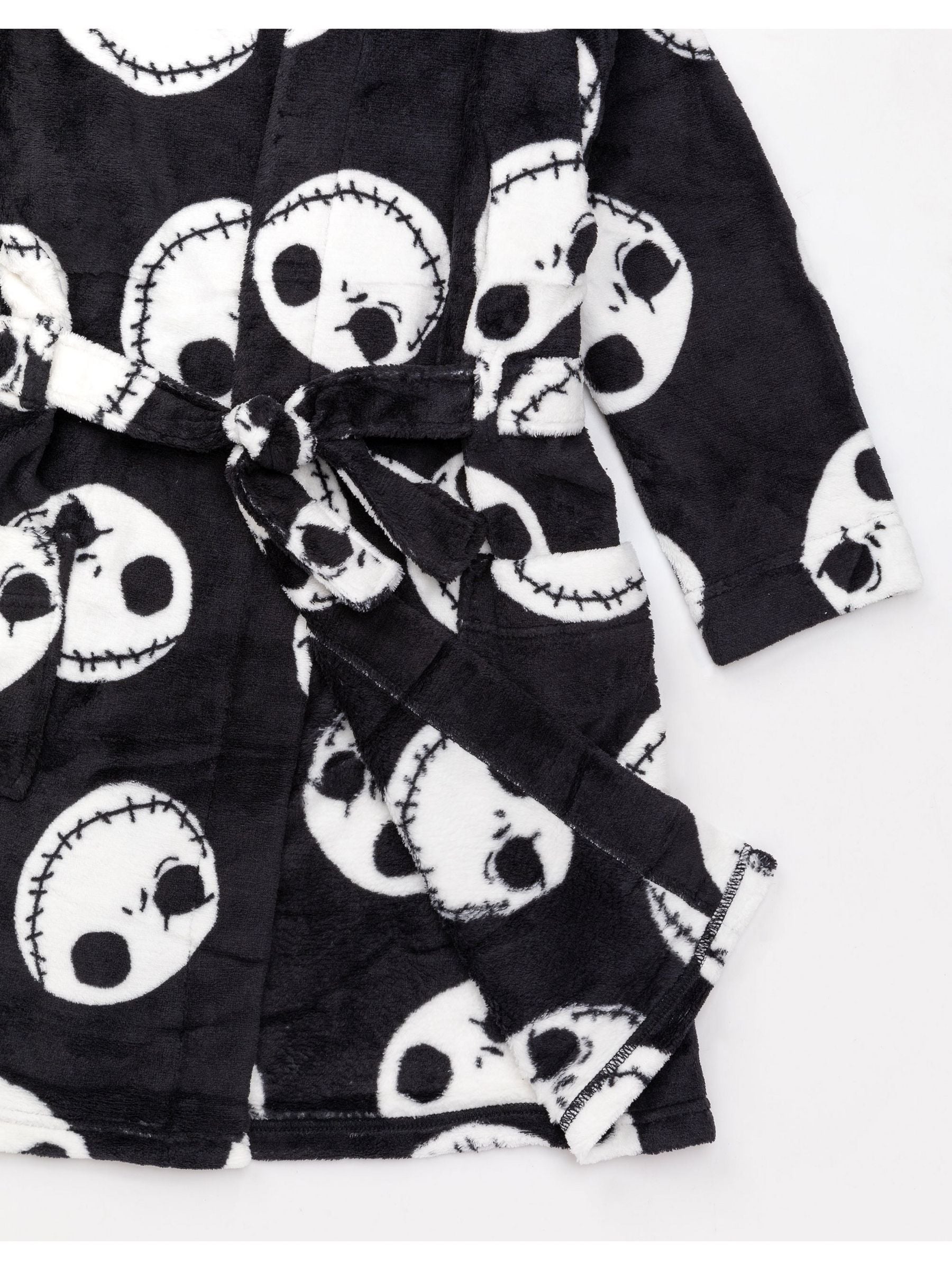 Dsiney Kidz - Vanilla Underground Black Nightmare Before Christmas Unisex Kids Fleece Dressing Gown Robe image 4
