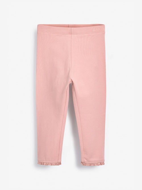 Pale Pink Lace Trim Leggings (3mths-7yrs) image 1