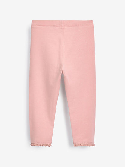 Pale Pink Lace Trim Leggings (3mths-7yrs) image 2