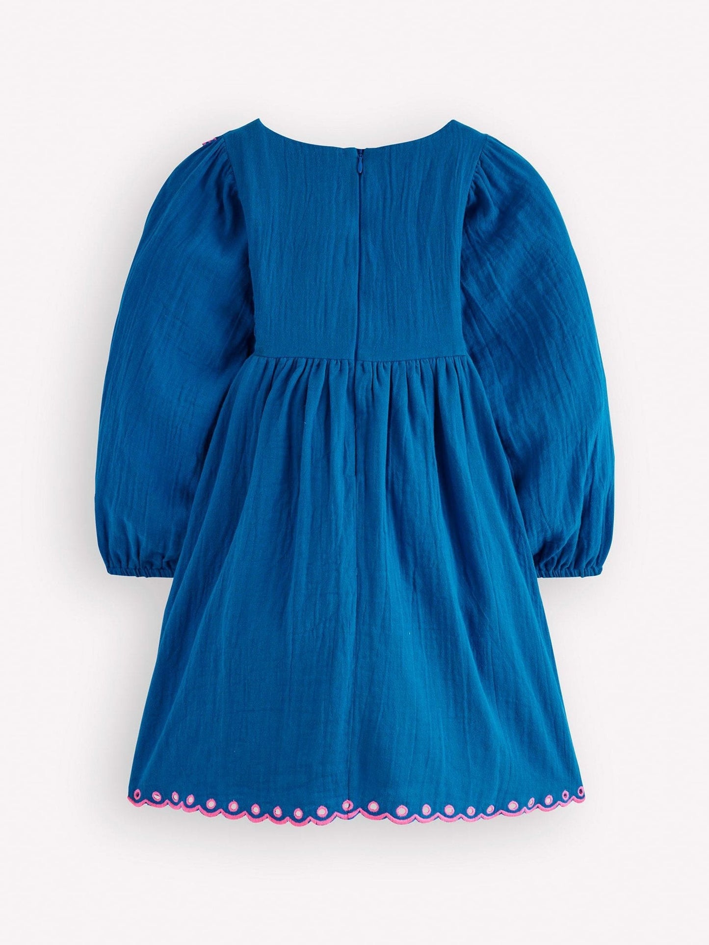 Boden Blue Embroidered Woven Dress image 2