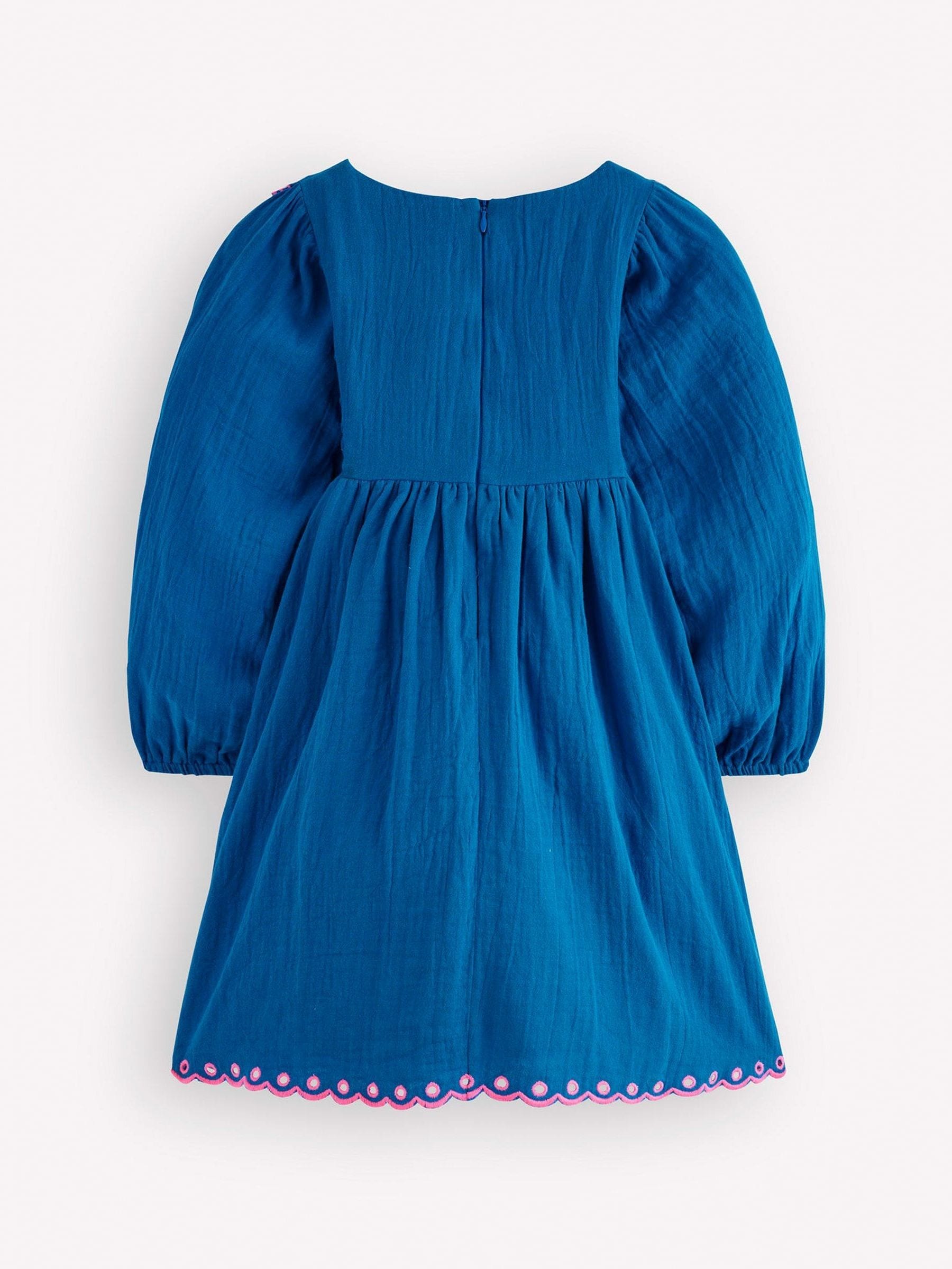 Boden Blue Embroidered Woven Dress image 2