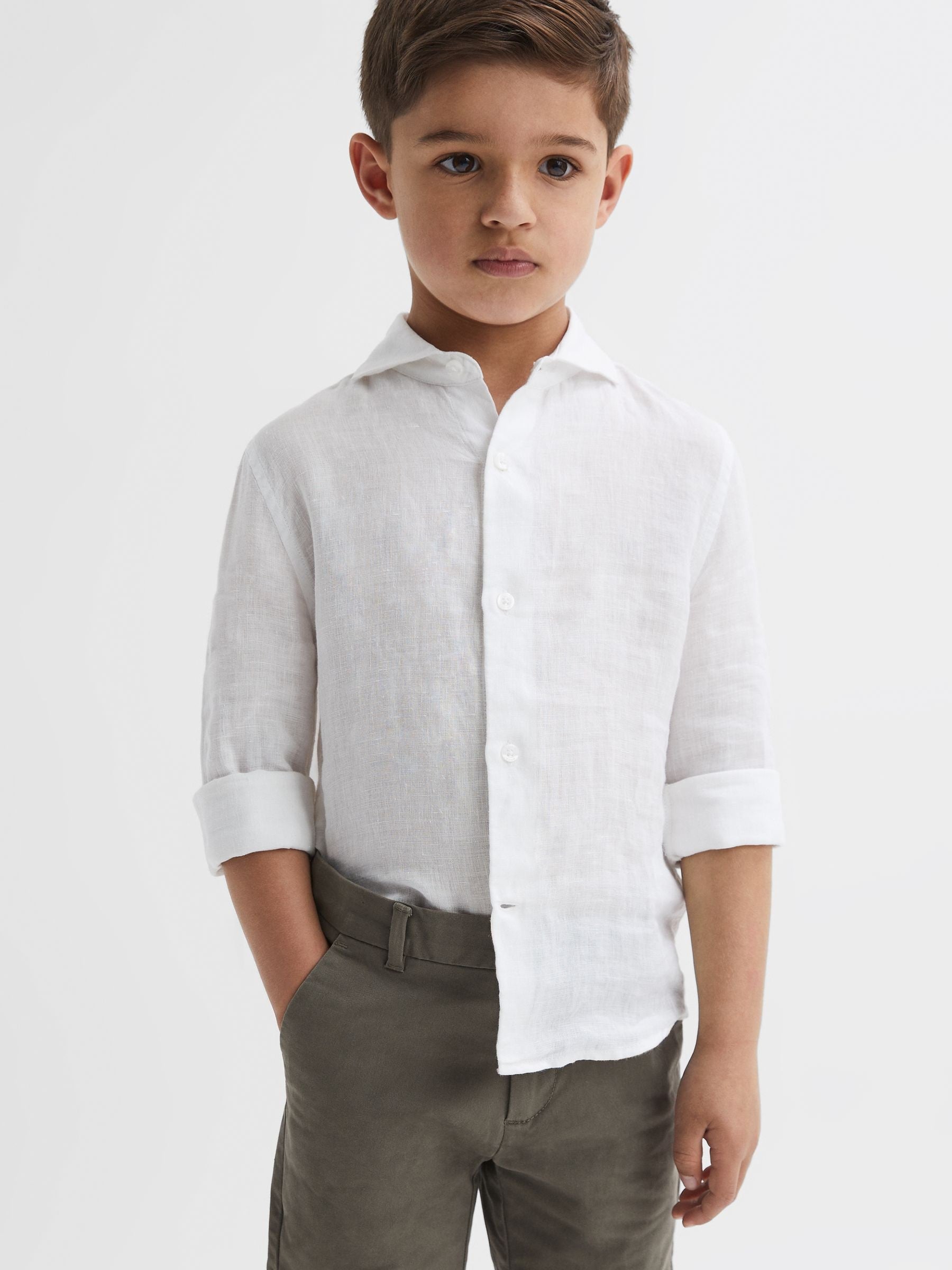 Dsiney Kidz - Reiss Khaki Wicket 9-13 yrs Casual Chino Shorts image 3