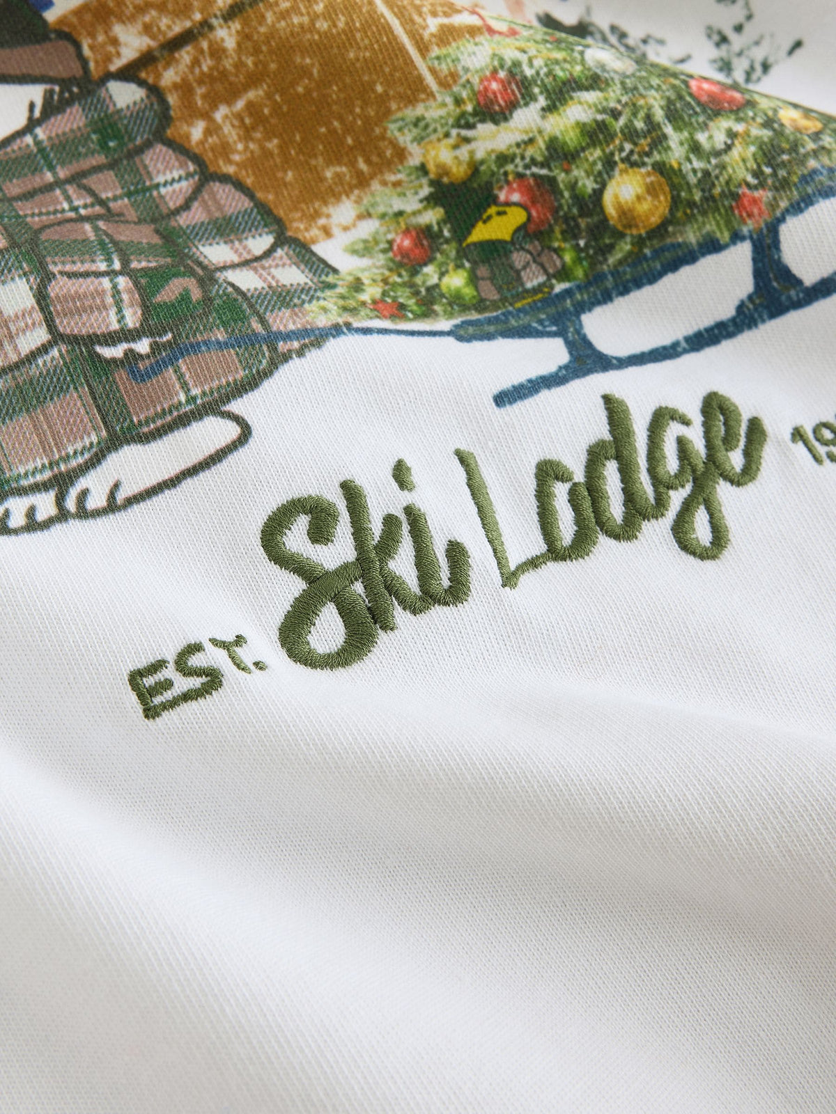 White Snoopy Heavyweight Long Sleeve Crew Neck T-Shirt - image 2
