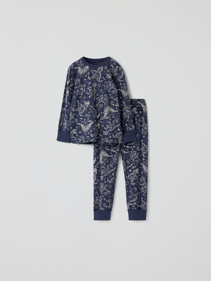 Polarn O. Pyret Blue Dinosaurs Pyjamas - image 1