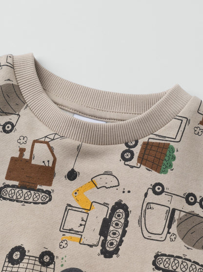 Dsiney Kidz - Polarn O. Pyret Cream Farm vehicles Sweatshirt image 2